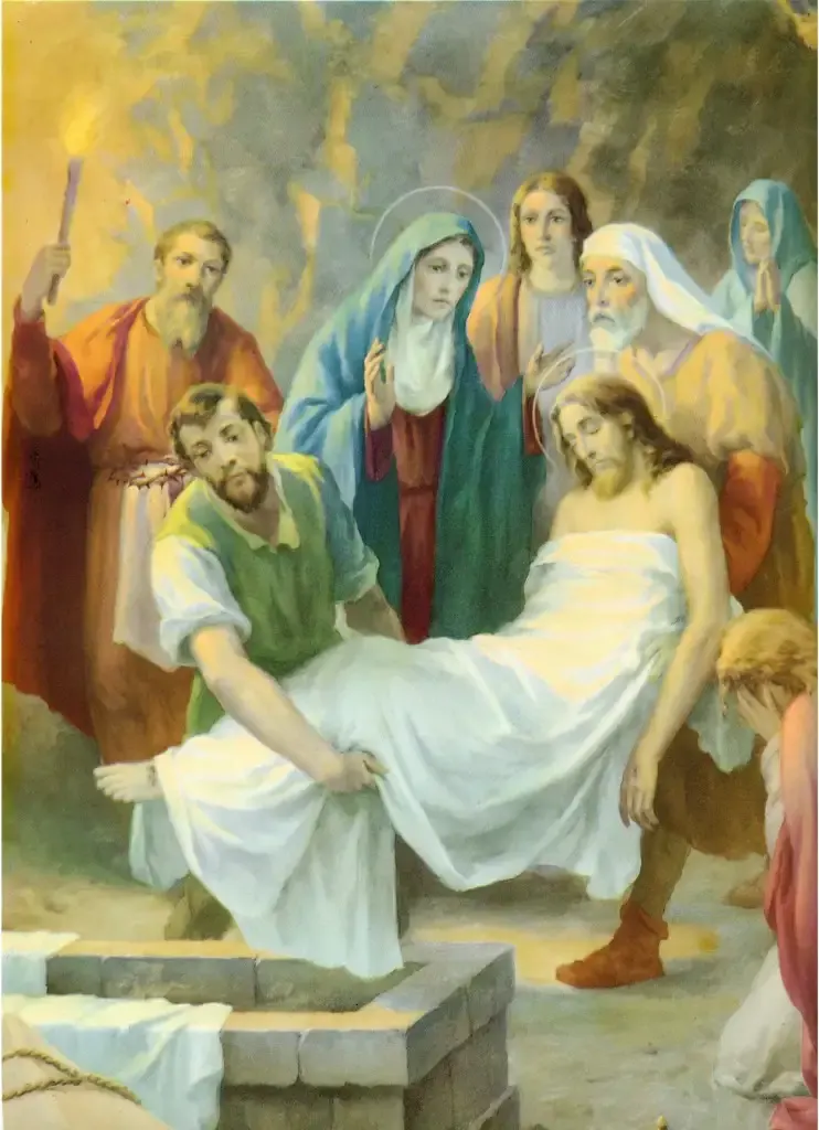 Decimocuarta Estación: Jesús es puesto en el sepulcro.