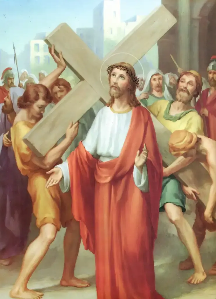 Segunda Estación: Jesús con la cruz a cuestas.